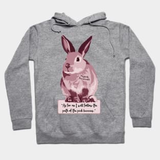 Pink Bunnies Quote Hoodie